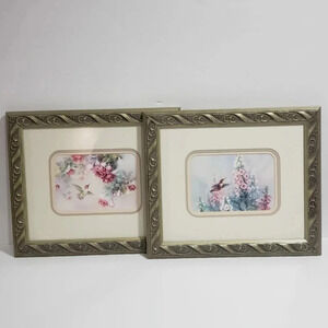 Lena Liu Hummingbird  Print Framed Triple Matted Signed.